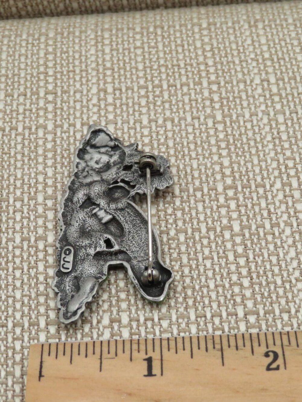 Vintage JJ Jonette Frog on Lily Pad Brooch - Picture 6 of 6